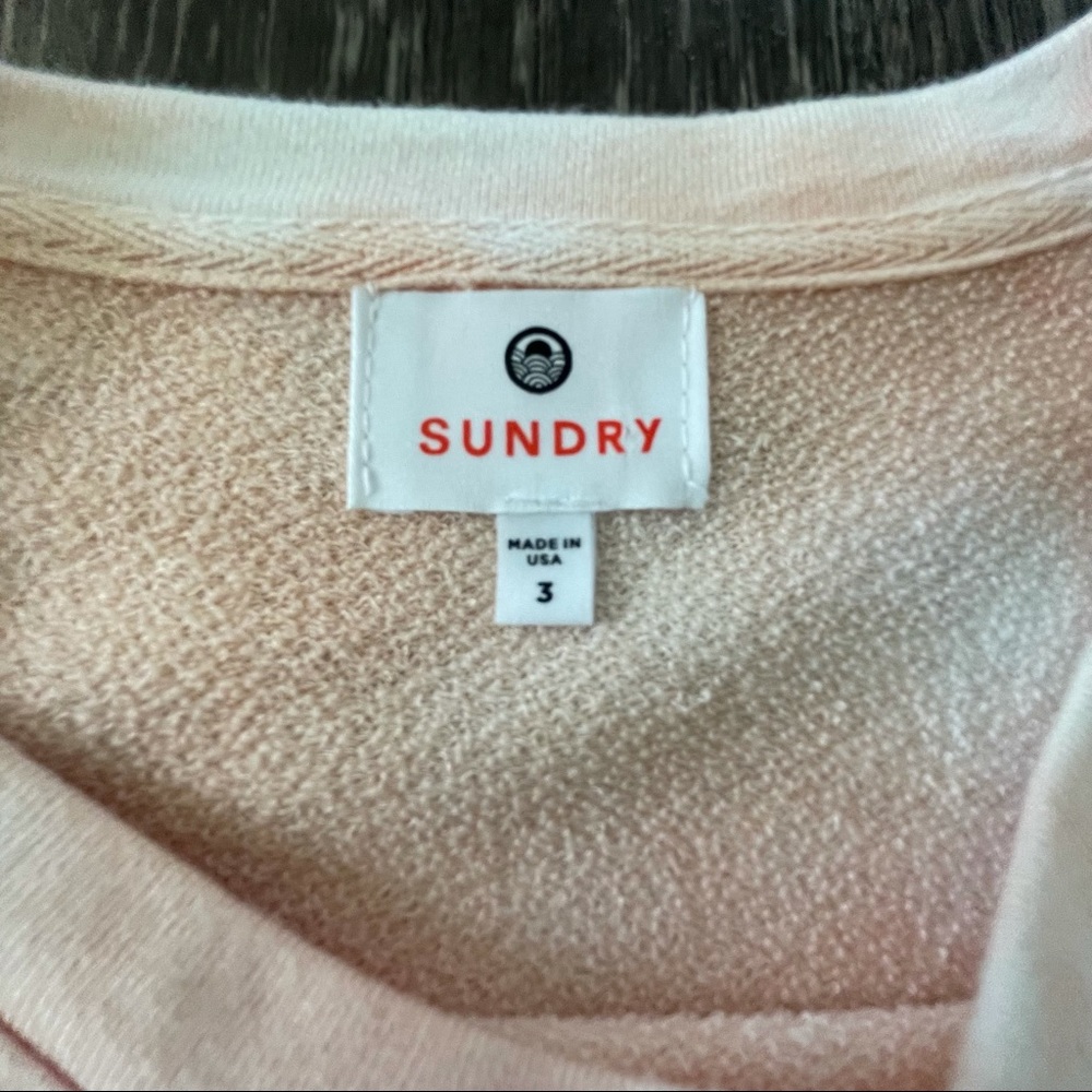 Sundry Peach and Turquoise Tie Dye Sweatshirt - Picture 7 of 7